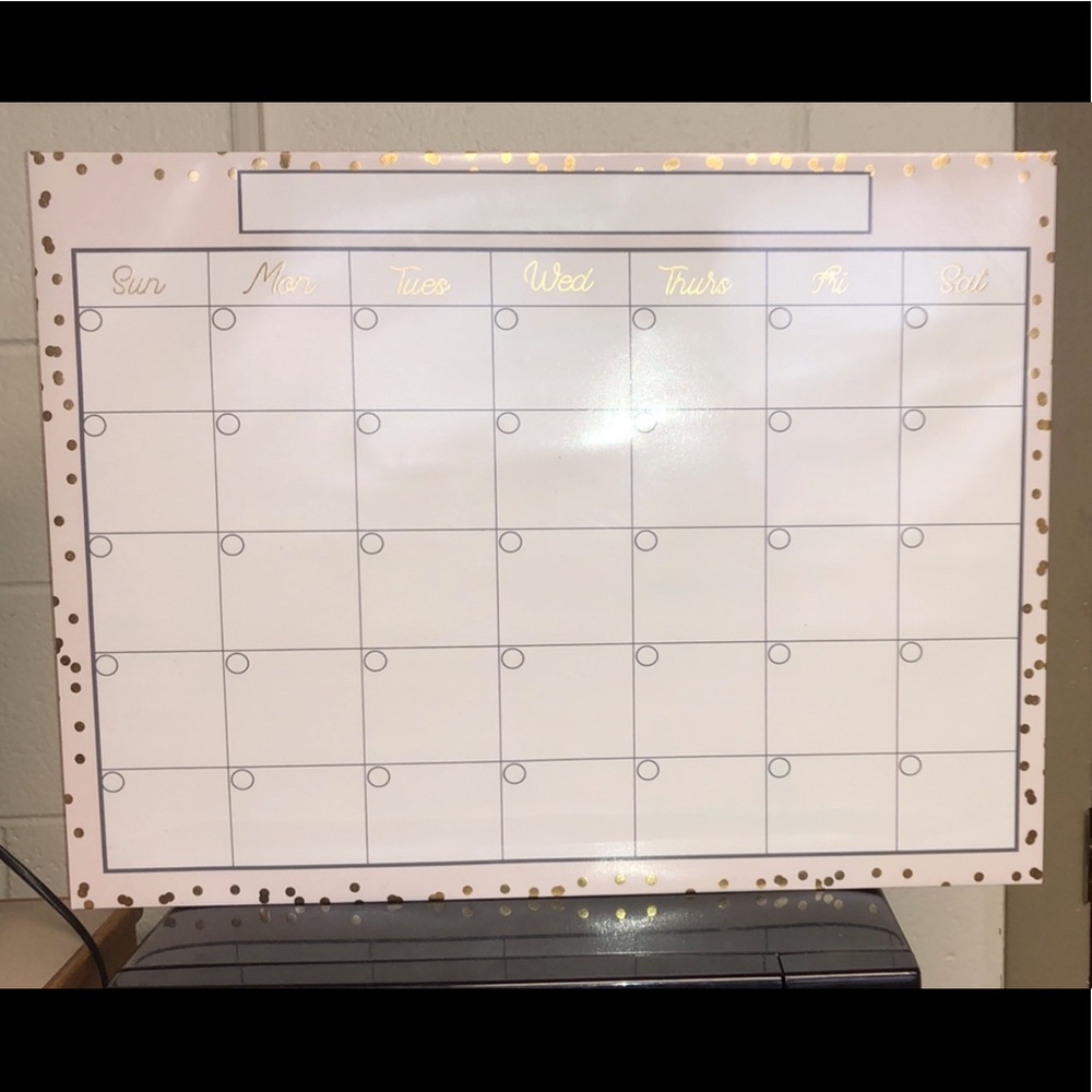 Whiteboard calendar